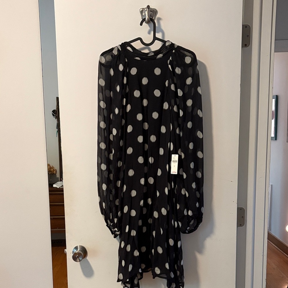 Anthropologie Black and White Patterned Dress
